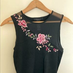 XS The Limited Vintage Black Floral Tank